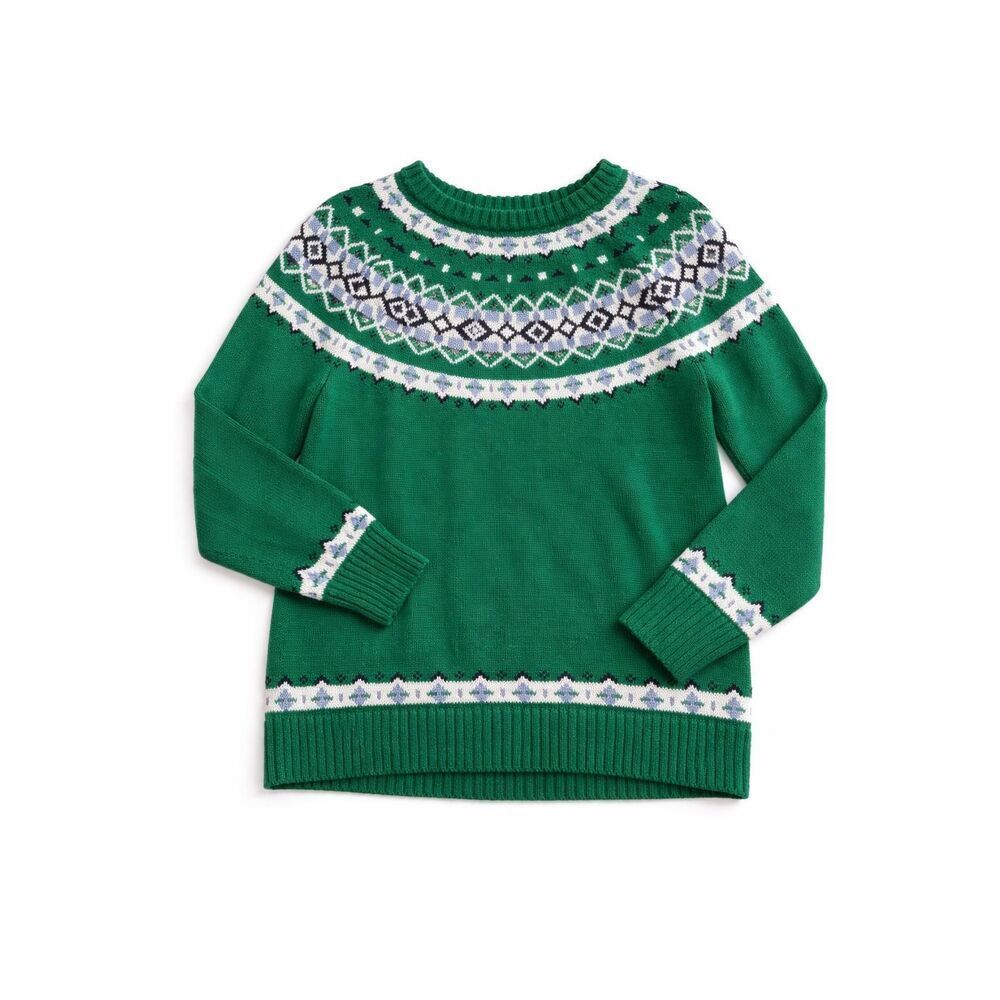 J.Crew Factory Green Fair Isle Sweater Size Small